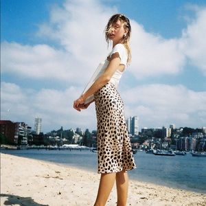 Realisation Par Leopard Print Naomi Skirt